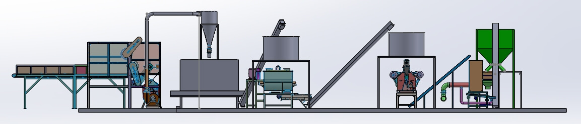 Linija za peletiranje slame 500 kg/h